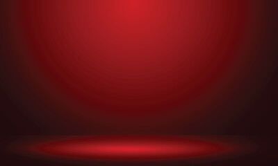 Poster - abstract gradient soft dark red light studio room with copy space business background