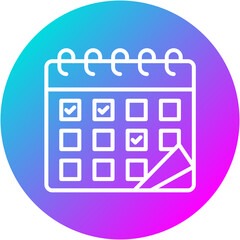 Wall Mural - Daily Schedule Icon