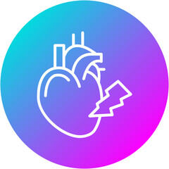 Wall Mural - Heart Attack Icon