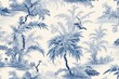 © Rawpixel.com - Oriental toile art style with plant wallpaper pattern nature sketch.