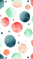 Wall Mural - Abstract watercolor circles in pastel colors