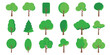 © Okarn An - Set of different cartoon tree, Garden and forest tree in a simple flat design. vector illustration.