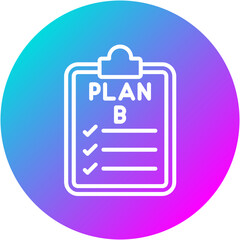 Canvas Print - Plan B Icon