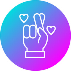 Wall Mural - Anniversary Crossed Fingers Icon