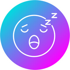 Wall Mural - Sleepy Emoji Icon