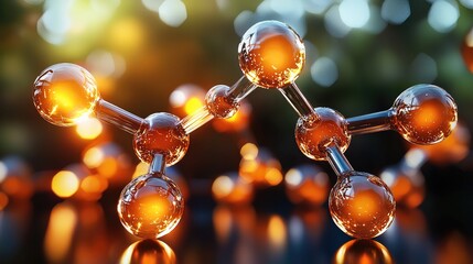 Aufkleber - An abstract representation of chemosynthesis, with glowing chemical reactions.