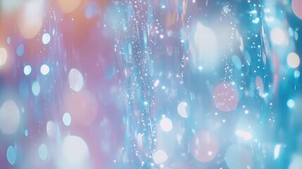Wall Mural - pastel water droplets: abstract image featuring a mesmerizing cascade of water droplets, glowing wit