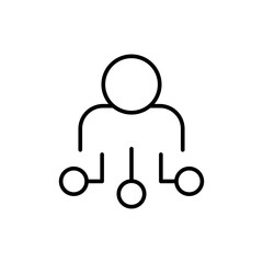 Poster - User access outline icons, minimalist vector illustration ,simple transparent graphic element .Isolated on white background