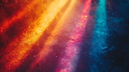 Poster - Striking rays of radiant colors spill across a dark background, creating a mesmerizing interplay of hues
