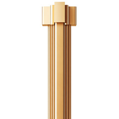 Poster - A digitally rendered image of a tall golden column with a detailed capital against a black background.