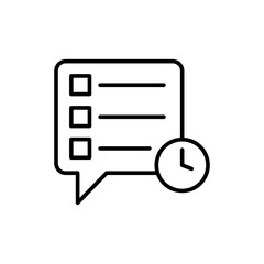 Aufkleber - Task Schedule outline icons, minimalist vector illustration ,simple transparent graphic element .Isolated on white background