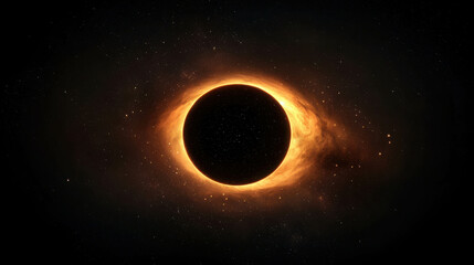 Wall Mural - serene yet haunting scene of a black hole suspended in the depths of space