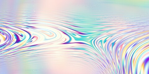 Fototapete - Abstract Iridescent Waves A Beautiful and Ethereal Pearly Background Design Perfectly Crafted for Contemporary Digital Projects