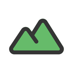 Poster - mountain outline fill icon