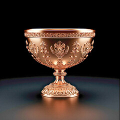 Poster - Golden trophy winner cup on dark background