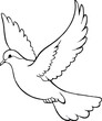 © Jagone Mas Zan - dove line  line vector illustration white background