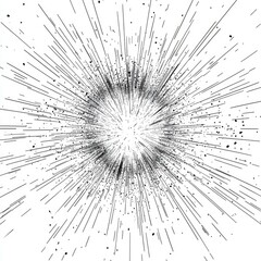 Wall Mural - abstract black and white radial burst: dynamic energy and speed. high-resolution graphic design, vec
