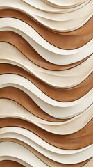 Wall Mural - Warm bronze waves intertwine gracefully, creating a sense of movement and warmth in a contemporary environment. The soothing design invites relaxation and contemplation