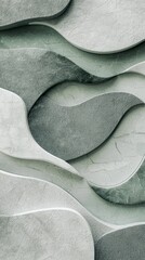 Poster - Soft gray textured patterns intertwine, evoking a sense of tranquility and modernity. The smooth curves and layers create a dynamic visual experience, perfect for artistic settings