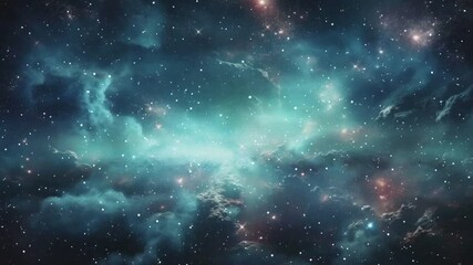 Wall Mural - A breathtaking view of a vibrant nebula in deep space.