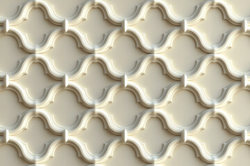 Poster - Sophisticated classical 3d pattern. Ancient ornament. Background image. Created with Generative AI technology.