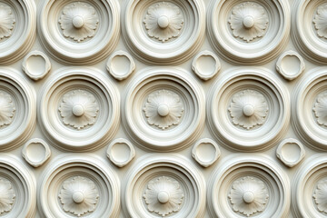Poster - Sophisticated classical 3d pattern. Ancient ornament. Background image. Created with Generative AI technology.