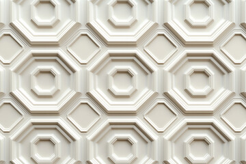 Poster - Sophisticated classical 3d pattern. Ancient ornament. Background image. Created with Generative AI technology.