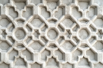 Poster - Sophisticated classical 3d pattern. Ancient ornament. Background image. Created with Generative AI technology.