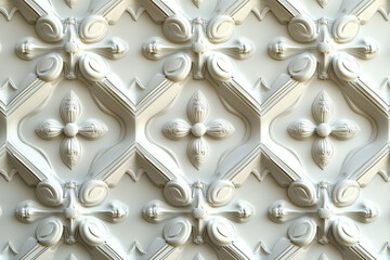 Poster - Sophisticated classical 3d pattern. Ancient ornament. Background image. Created with Generative AI technology.