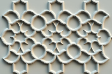 Poster - Sophisticated classical 3d pattern. Ancient ornament. Background image. Created with Generative AI technology.