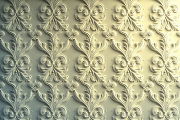 Poster - Sophisticated classical 3d pattern. Ancient ornament. Background image. Created with Generative AI technology.