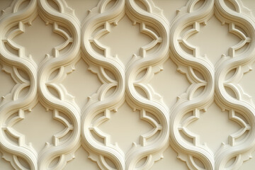 Poster - Sophisticated classical 3d pattern. Ancient ornament. Background image. Created with Generative AI technology.