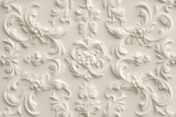 Poster - Sophisticated classical 3d pattern. Ancient ornament. Background image. Created with Generative AI technology.