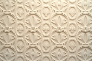 Poster - Sophisticated classical 3d pattern. Ancient ornament. Background image. Created with Generative AI technology.