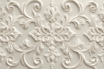 Poster - Sophisticated classical 3d pattern. Ancient ornament. Background image. Created with Generative AI technology.