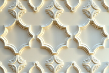 Poster - Sophisticated classical 3d pattern. Ancient ornament. Background image. Created with Generative AI technology.