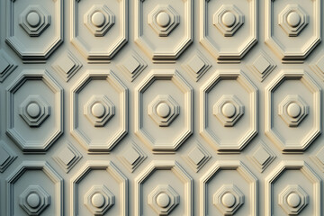 Poster - Sophisticated classical 3d pattern. Ancient ornament. Background image. Created with Generative AI technology.