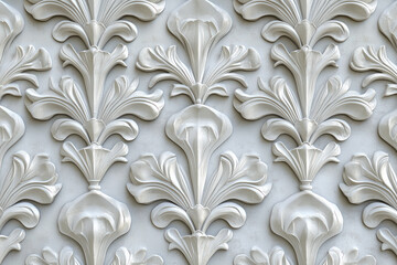 Poster - Sophisticated classical 3d pattern. Ancient ornament. Background image. Created with Generative AI technology.