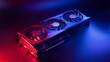 © Cornflowerz - Modern video card for a powerful gaming computer on a dark background.