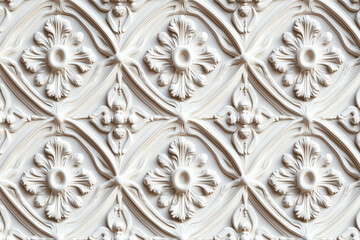 Poster - Sophisticated classical 3d pattern. Ancient ornament. Background image. Created with Generative AI technology.