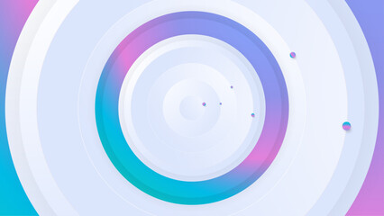 Wall Mural - modern white background with vibrant neon circle for business presentation and professional banner