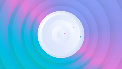 Wall Mural - modern white background with vibrant neon circle for business presentation and professional banner