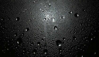 Wall Mural - closeup view capturing the intricate condensation of fog on a window glass surface, showcasing the d