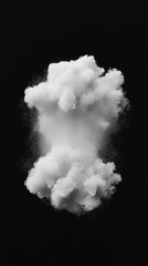 Poster - Dynamic cosmic dust cloud display studio setting high-definition image isolated black background abstract concept