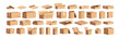 © Good Studio - Delivery carton boxes set. Open and closed cardboard packages for storage, shipment. Isometric empty blank packs for cargo, food, gift. Realistic flat vector illustration isolated on white background