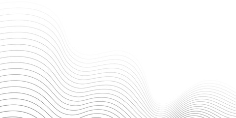 Poster - Abstract wave lines on white background. Vector Illustration