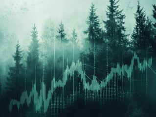Poster - Environmental Stock Market: A Misty Forest Reflecting Economic Growth and Sustainability