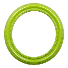 Poster - neon green circle frame png isolated on white