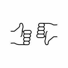 Poster - Hands gesture movement direction icon vector sign