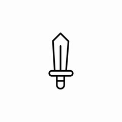 Poster - Medieval sword weapon battle icon vector sign